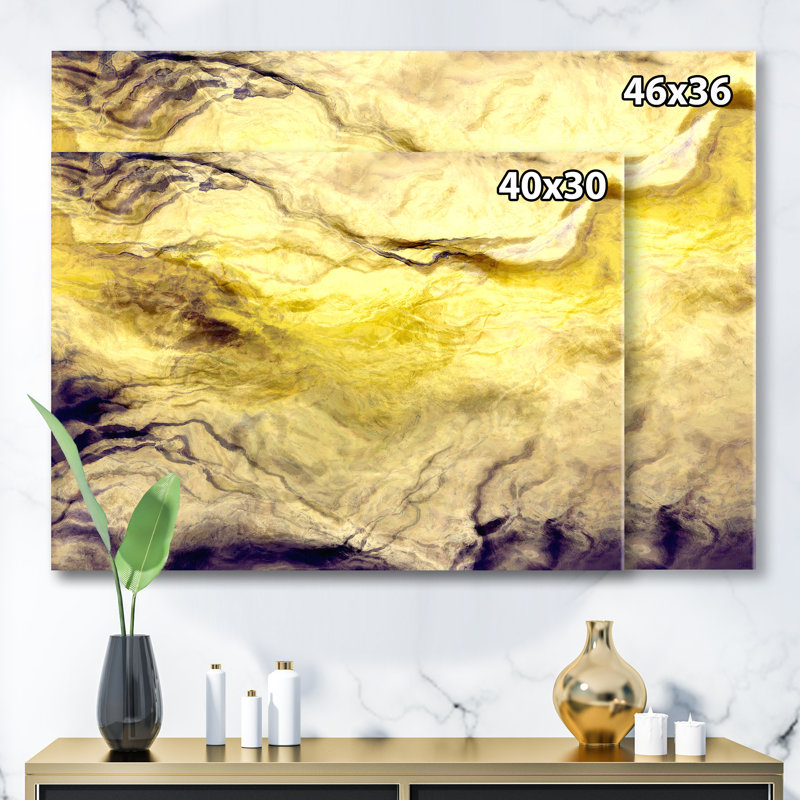 Marbre mauve et mauve - reproduction d'art sur toile, H 12 po x l 20 po x p 1 po, Toile tendue