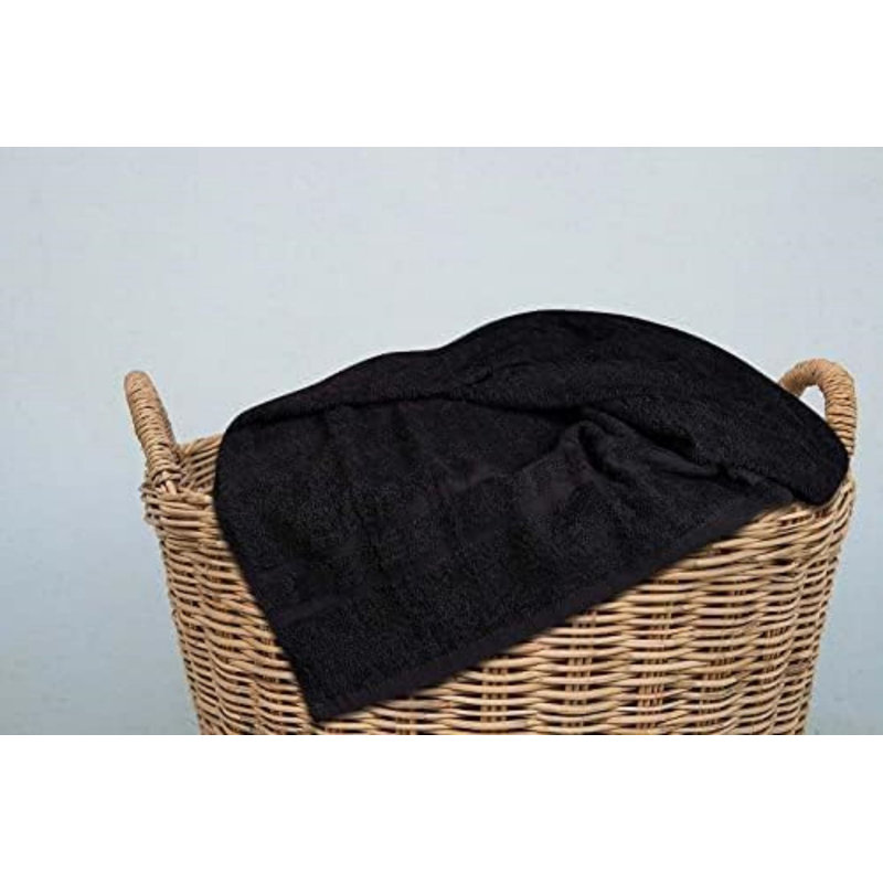 Cotton Bath Towel, Black