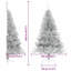  Artificial Pre-lit Christmas Tree Silver PET-269905569