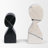 Shadow White & Black Marble Bookends