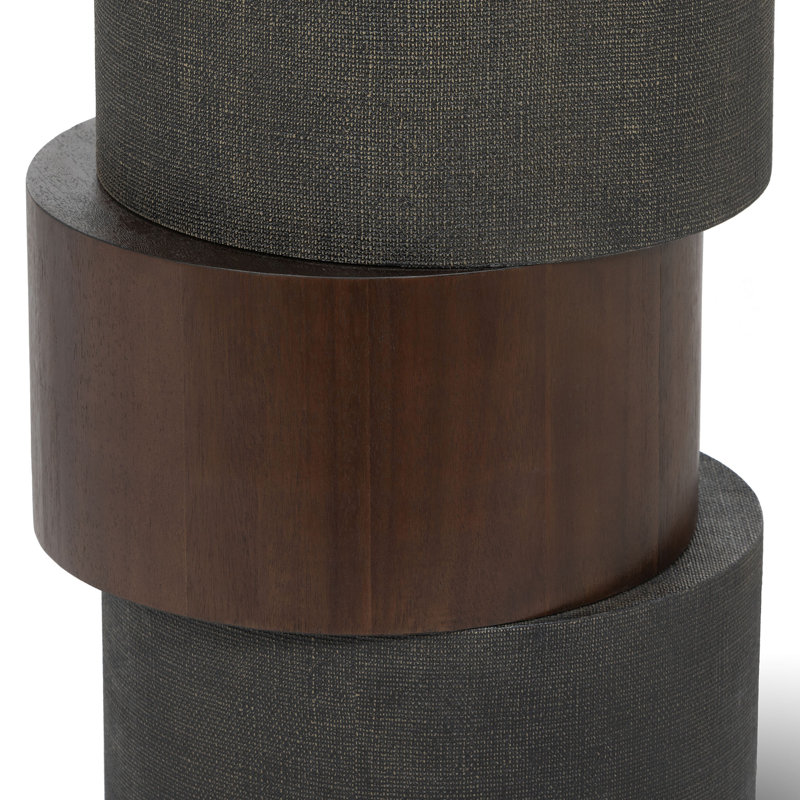 Capsule End Table, Seal/Dark Brown Wood