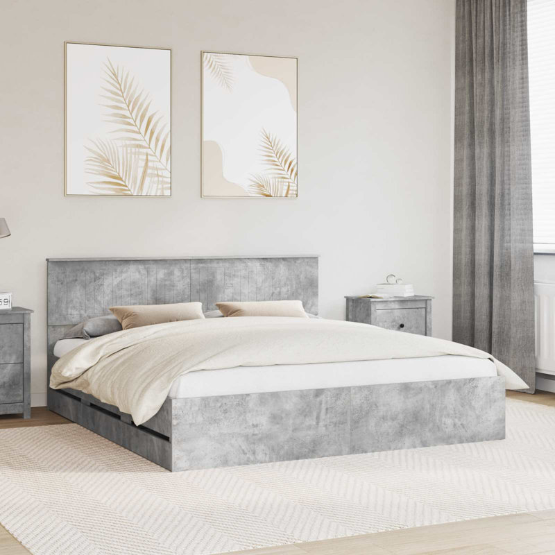 Bed, Concrete Grey, Super King (6')