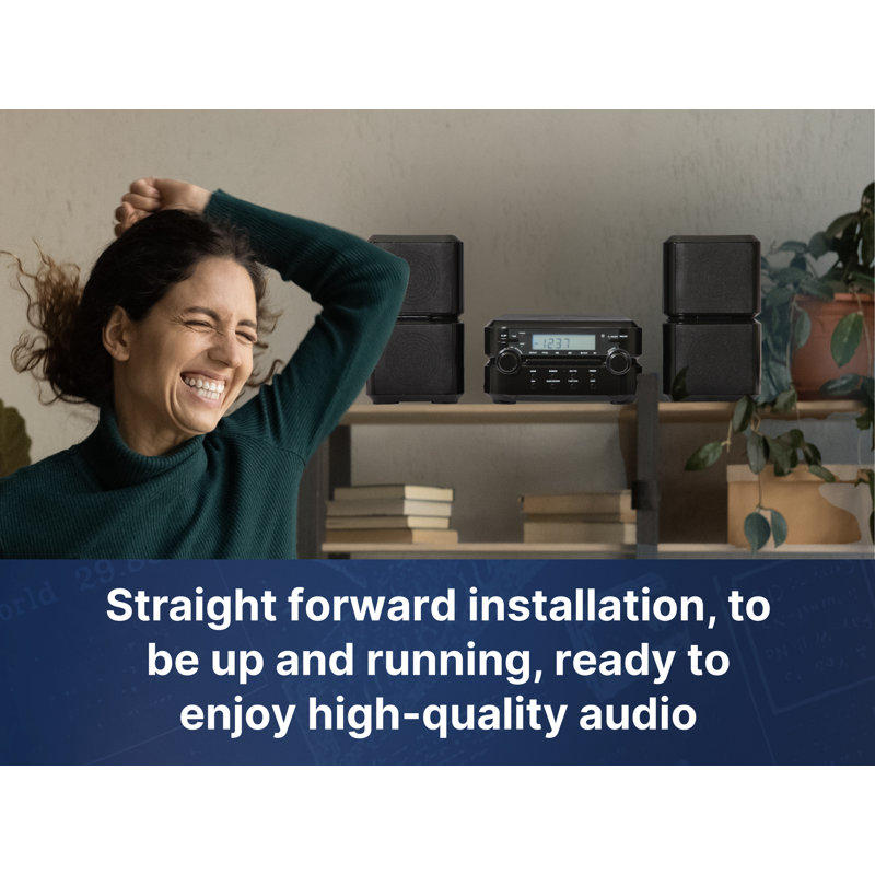 Emerson ES-4001 Bluetooth CD Microsystem, Black