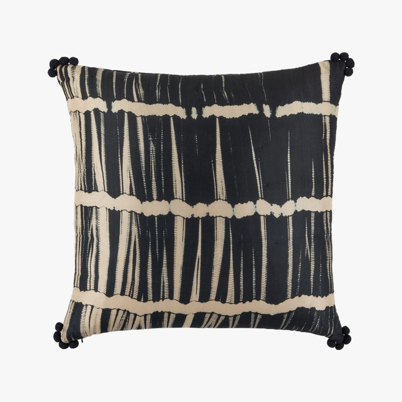 Indigo Seas Shibori Waves Pillow Cover & Insert