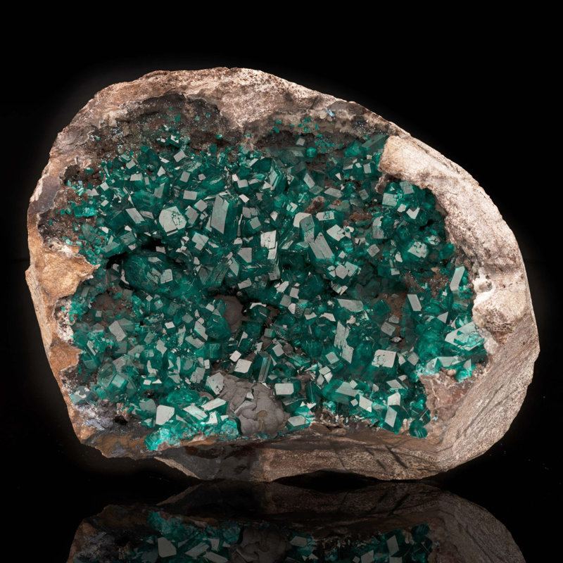 Dioptase sur Goethite Vug