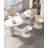 Faux Marble Oval Desk-109870373
