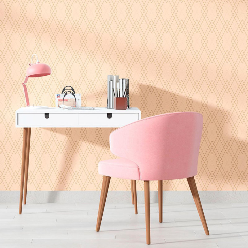 Carreau de papier peint adhésif Christyl Smooth, L 126 po x l 24 po, Orange