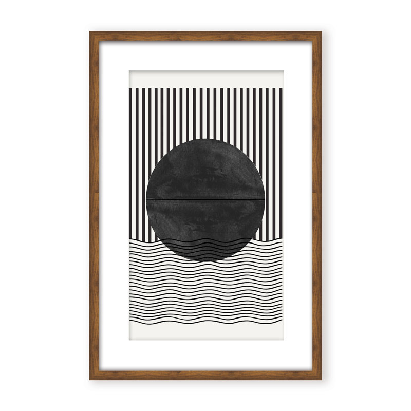 BaB No10. Print by The Miuus Studio, 36" H x 24" W x 1.125" D, Black, Framed Matted Print