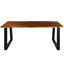 Turbeville 90 cm Acacia Rectangular Wood Top Dining Table with Wood Base and with Steel Base