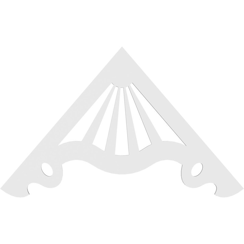 Marshall Architectural Grade PVC Gable, 14/12, 36" x 21" x 1", Urethane