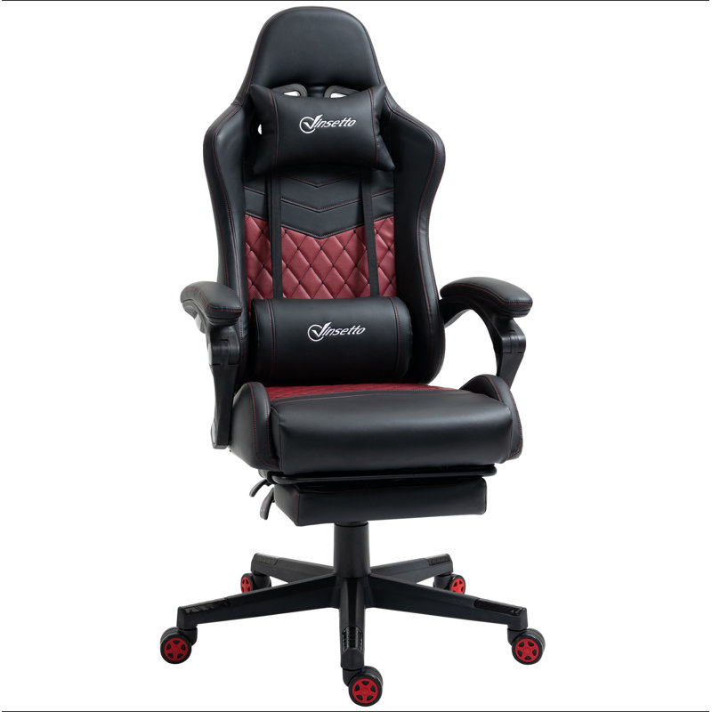 Fauteuil de jeu Vinsetto Racing, Noir / Rouge