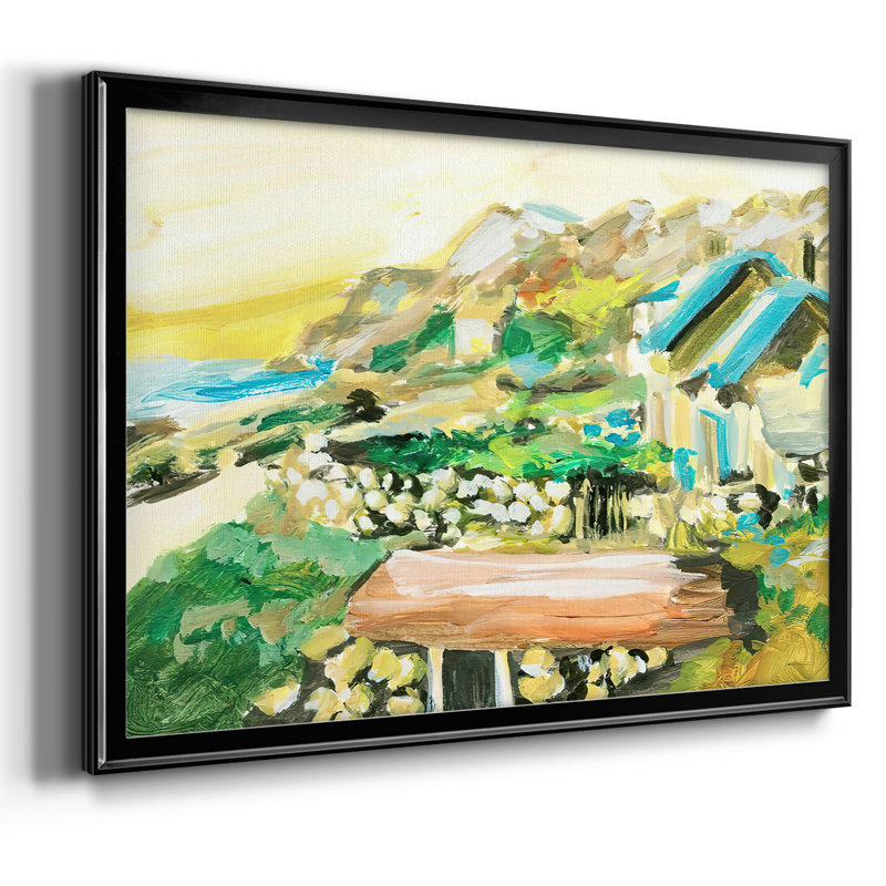 " Spring Village IV ", Black, 26" H x 38" W x 1.5" D