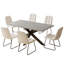 Table de salle à manger extensible Derose avec chaises et ensembles de table de salle à manger-122056381-122056378