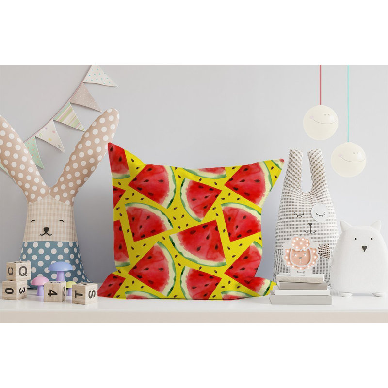 Alexandria Watermelon Square Throw Cushion