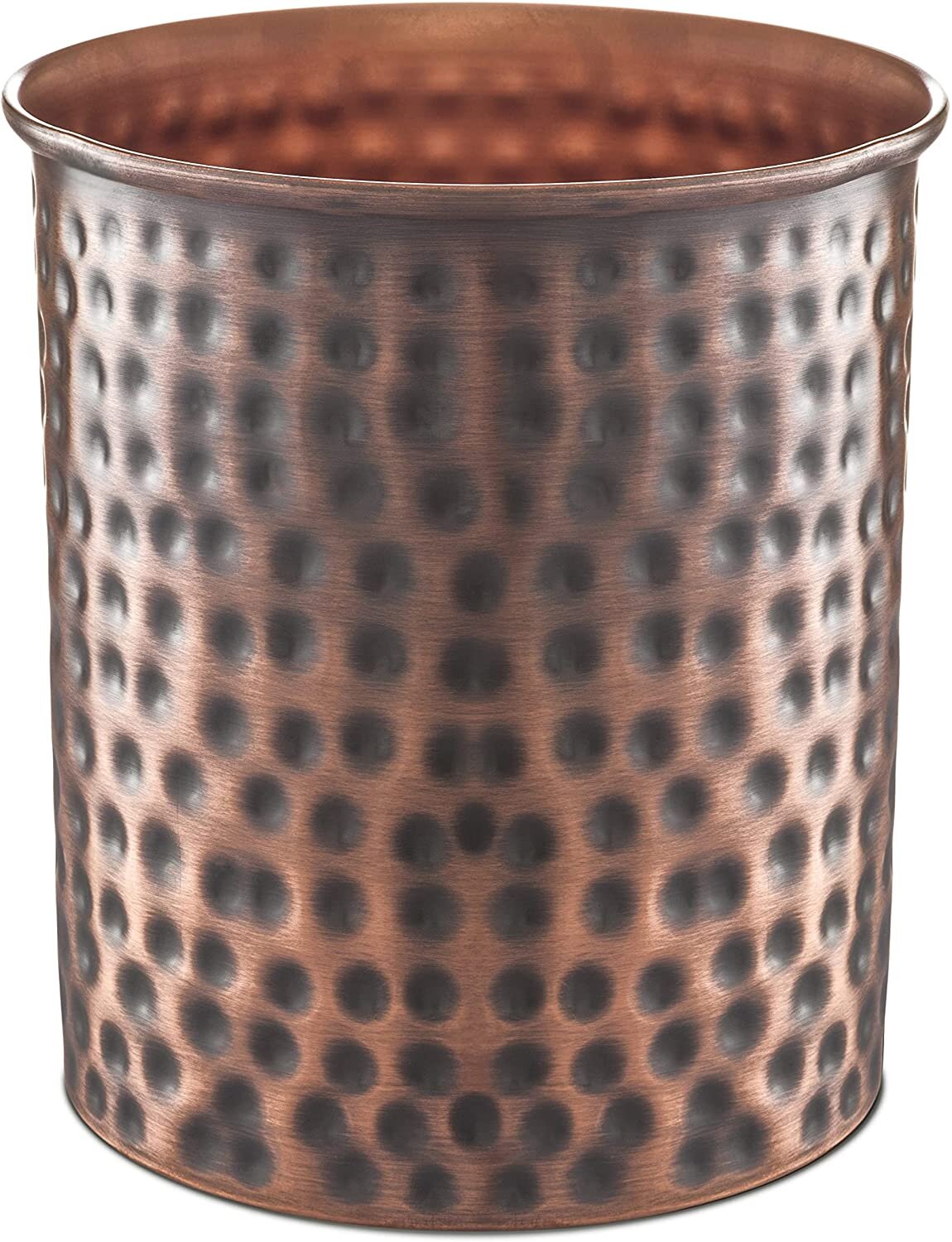 Solid Copper Utensil Holder, 7-inch