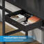 Bureau de jeu en forme de L réversible de 59 pouces avec lumières DEL, prises de courant et tiroir HLDI oui, bureau à domicile pour 2 personnes avec support pour écran, tablettes et sac de rangement, pour jouer, travailler et diffuser, noir-118621461-118621457