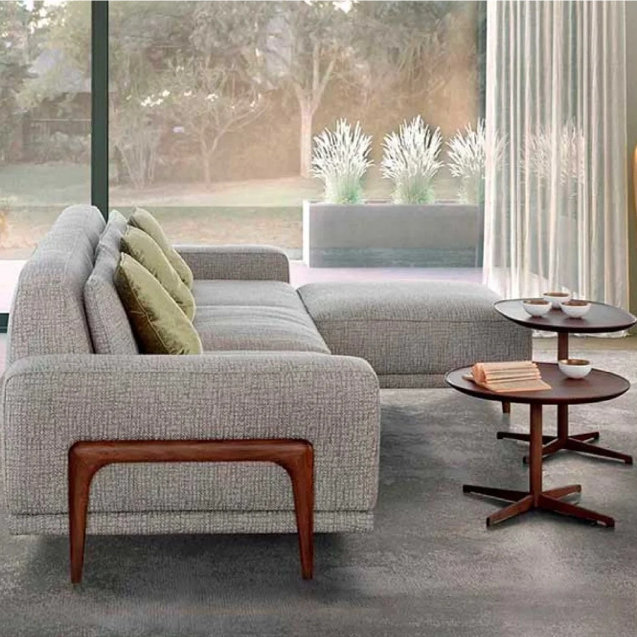 Minimal Solid Wood Living Sofa