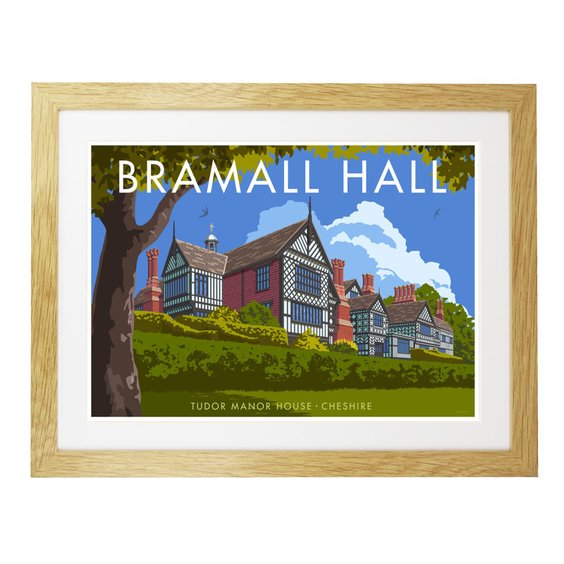 Bramall Hall by Stephen Millership - Print, Oak, 44 cm H x 54 cm W x 2.2 cm D