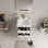 Meuble-lavabo mural - lavabo, armoire de rangement flottante, comptoir en résine de pierre, tiroirs à fermeture en douceur