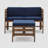 Acacia Patio Sofa with Cushions and Ottoman-977936986-1000791902