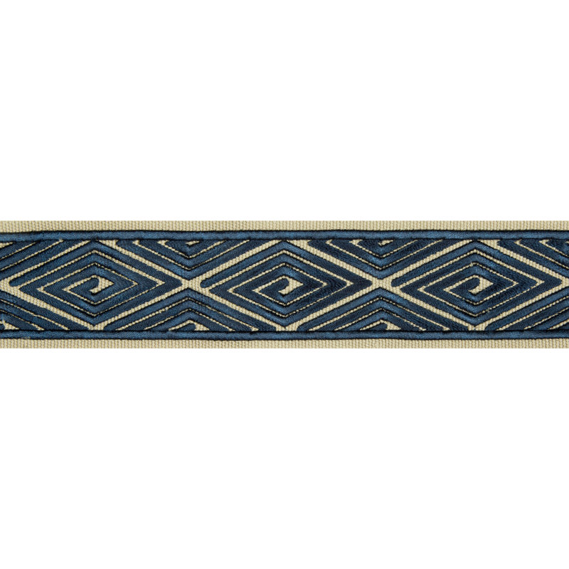 Labyrinthe Les Ensembliers Fabric, Navy