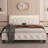 Diamond Button Design Bed Frame with Height-Adjustable Headboard, Charging Station, RGB LED Lights, Easy to Assemble-1819119434-1819119432