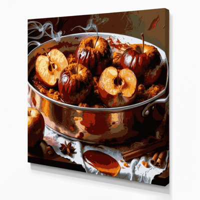 Art mural sur toile, "Desserts Baked pommes"