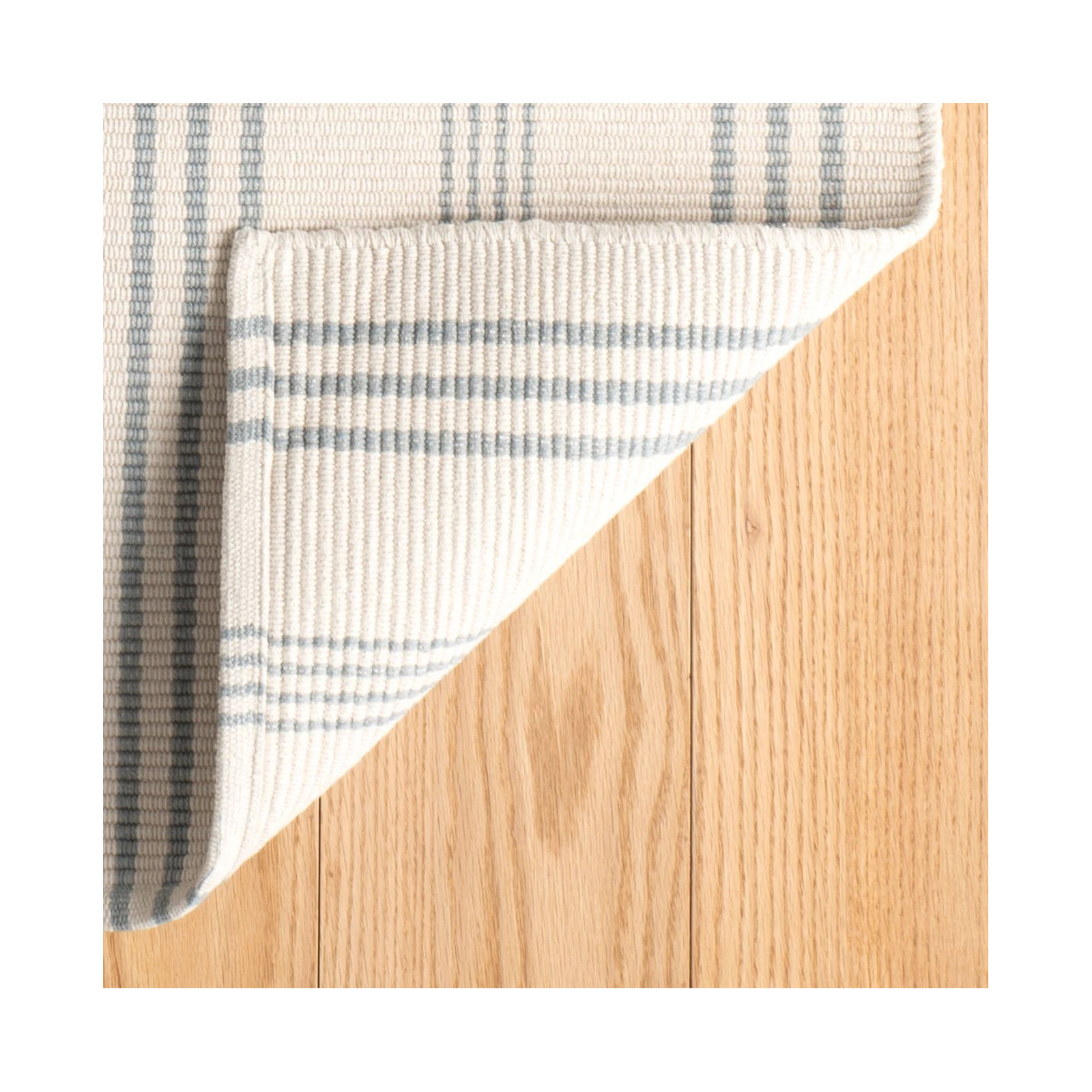 Swedish Stripe Handwoven Cotton Rug, Rectangle 8'6" x 11'6"