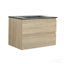 Meuble-lavabo mural 30 po avec lavabo en céramique noire, 2 tiroirs à fermeture en douceur, ensemble Kd-1063786854-1063786853-1063786852