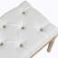 Fin de banc de lit, banc de chambre rembourré, blanc crème