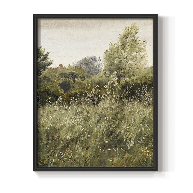 «Vintage Landscape CCXIX», reproduction encadrée - bois massif, Noir, noir, noir, noir, H 30 po x l 24 po