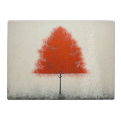 Tree Minimalism No.2  Glass Chopping Board