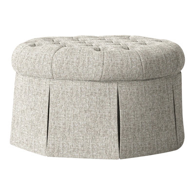 Alma 35" Tufted Round Cocktail Ottoman