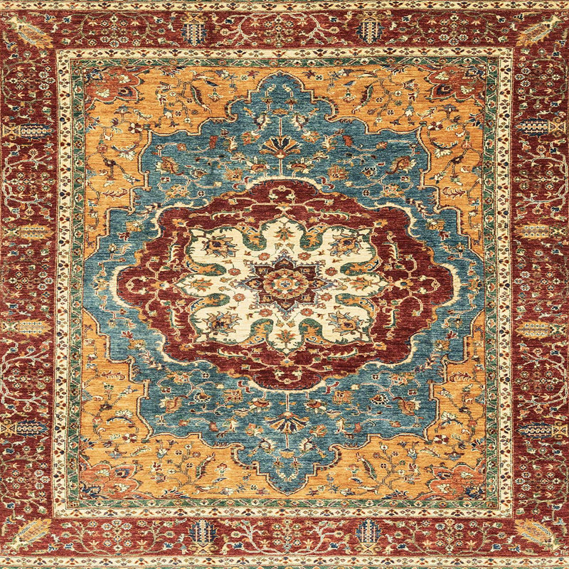 Tapis abstrait moderne 3235, Carré 4 pi