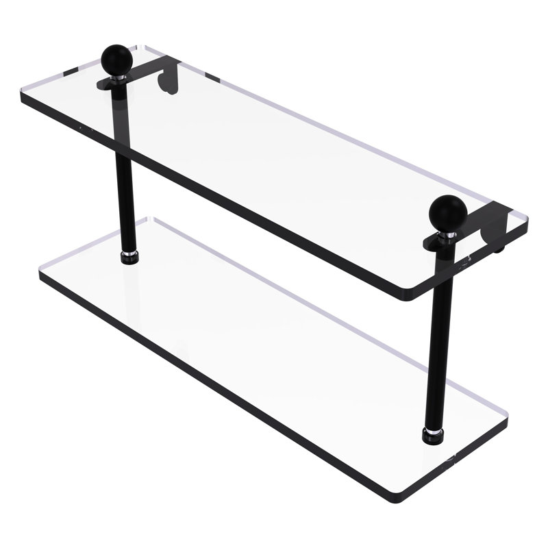 Tablette murale Morosini, 16 po, Noir mat