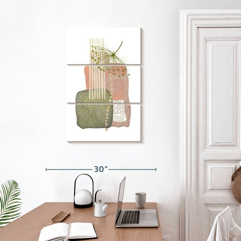 Harnek Delicate Pink And Green III, 32" H x 20" W