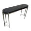 Console contemporaine pour canapé étroit avec plateau en quartz - Console décorative pour décor de vestibule, de vestibule et de vestibule - 54 po, noir