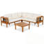 Ensemble modulaire d'extérieur 4 pièces avec table basse et table basse-735943180