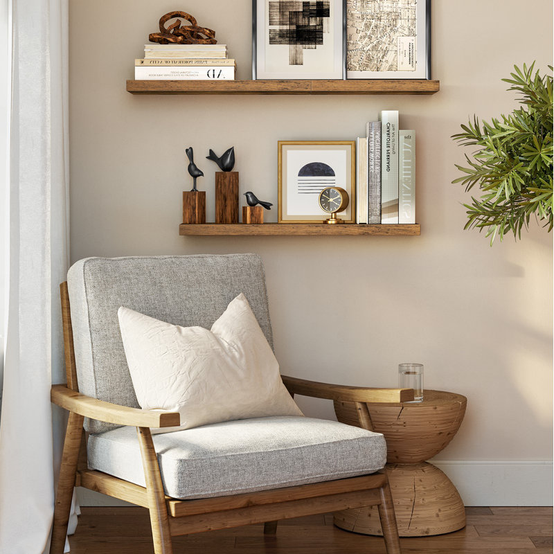 Floating Shelves, Wall Mounted, Brown