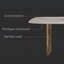 Ensemble de table en pierre frittée légère de luxe supérieur-110329122