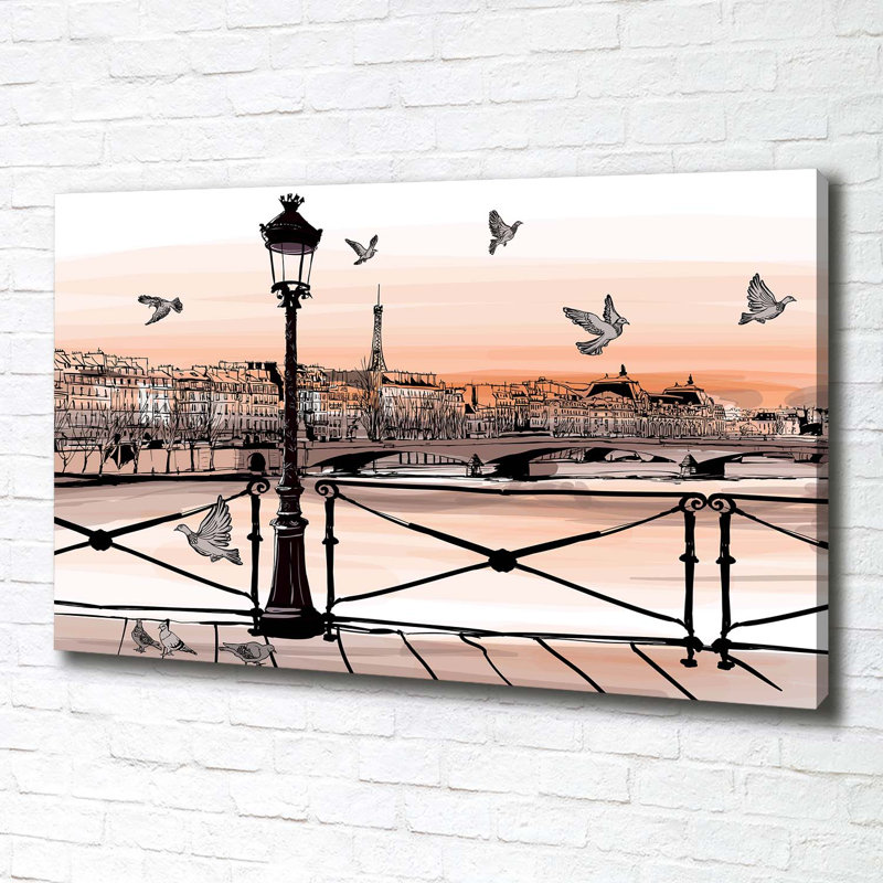 Twilight In Paris - Wrapped Canvas Print