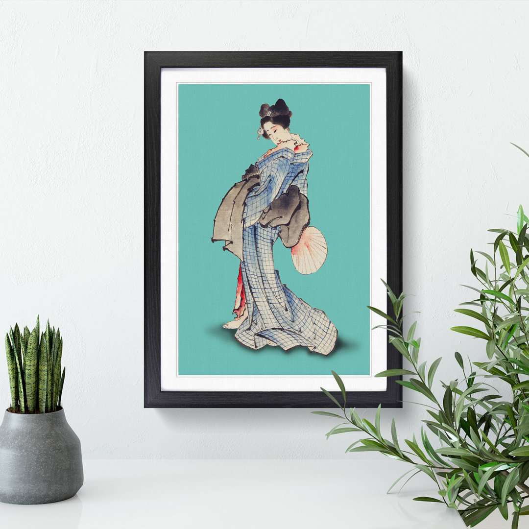 Geisha by Hokusai - Picture Frame Graphic Art