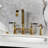Kingston Brass Kaiser Two-Handle 4-Hole Deck Mount Bridge Kitchen Faucet with Brass Side Sprayer-101180543