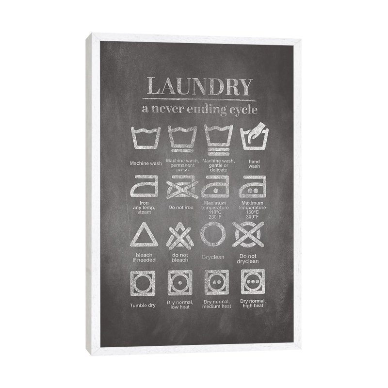 Washing Cycle by Amanda Greenwood - Floater Frame Print on Canvas, White Framed