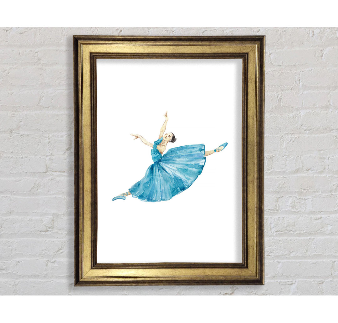 Blaue Ballerina 6 - Bilderrahmen Kunstdrucke