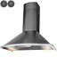 Hotte murale convertible 30 pouces en acier inoxydable noir de 343 pi3 / min avec filtres à charbon