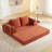 Foldable Modular Corduroy Sofa Bed Convertible Floor Couch , No Assembly Required for Living Room, Bedroom, or Office-128552533-127301837