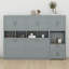 Lit escamotable simple, cadre mural en bois avec placard, tiroirs et bureau-1722246870