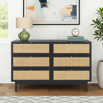 Andreq 46.93'' W 6-Drawer Double Dresser