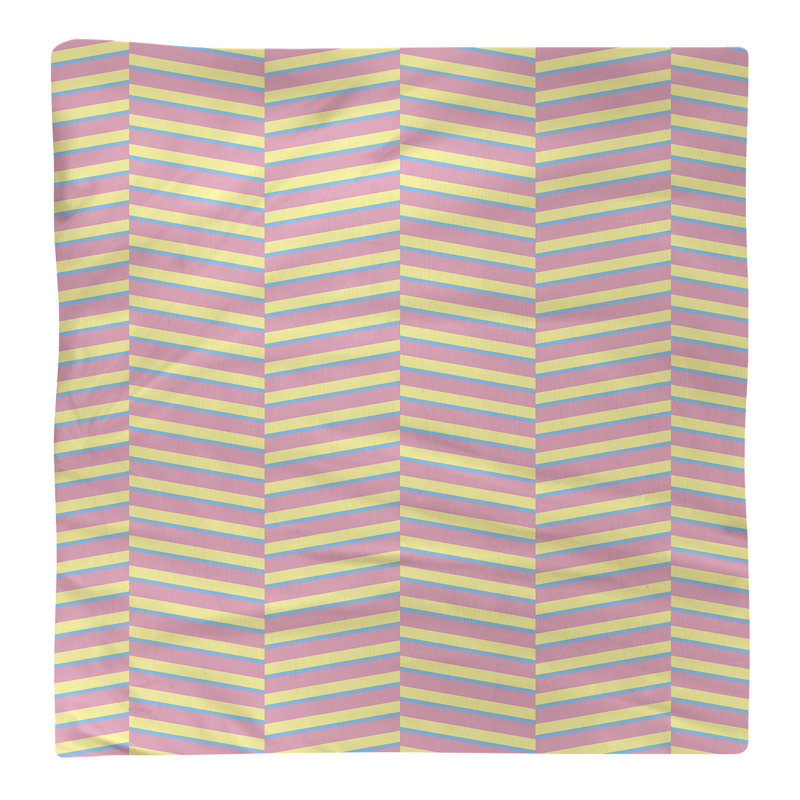 Jaya Cotton Chevron Square Napkin, Pink/Gold, 0.1" H x 22" W x 22" D, Poly Twill